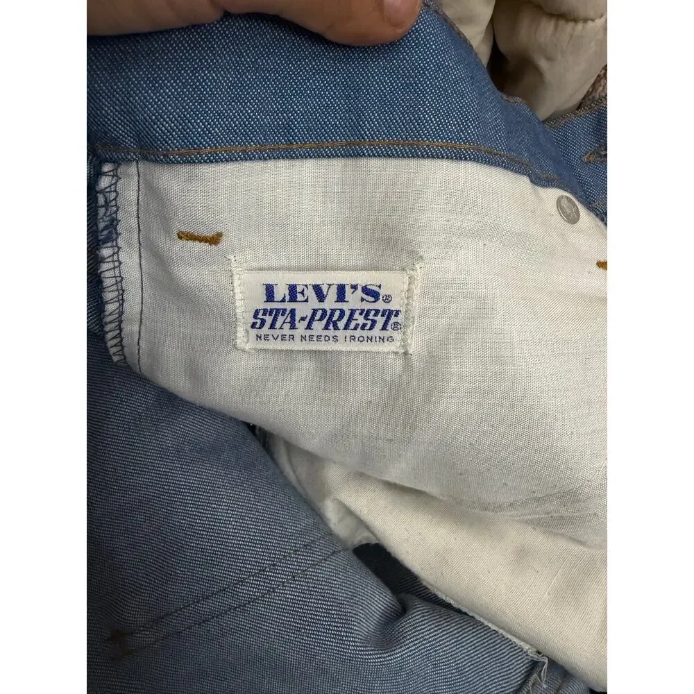 Vintage Levi’s Sta Prest Never Needs Ironing Jeans Orange Tag Rare Size W33 XL33